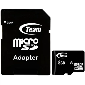 Карта памяти MicroSDHC 8GB Class 10 Team + SD-adapter (TUSDH8GCL1003)