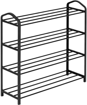 Полиця для взуття ModernHome by Multistore 4 полиці чорна (XJ43K BLACK)