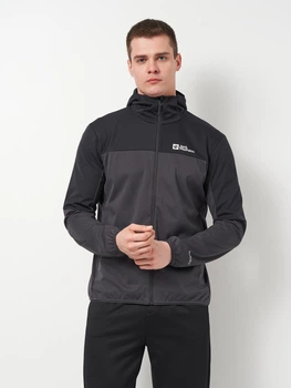 Спортивная ветровка мужская Jack Wolfskin Feldberg Hoody M A63970-6350 3XL Темно-серая (4064886464703)