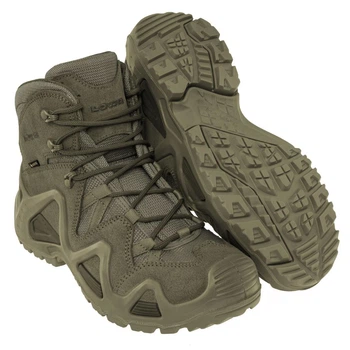 Тактические мужские берцы с GORE-TEX Lowa Zephyr GTX MID TF ботинки Ranger Green (оливковые) 42,5