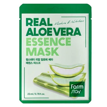 Зволожуюча тканинна маска для обличчя з алое FarmStay Real Aloe Vera Essence Mask 23 мл (8809715720140)