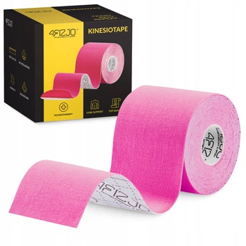 Лента кинезиологическая (кинезио тейп) 4FIZJO 7.5 см x 5 м Pink (P-5907739318893)