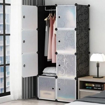 Сборный пластиковый шкаф-органайзер Storage Cube Cabinet МР 28-51 Чорный Код: 56763