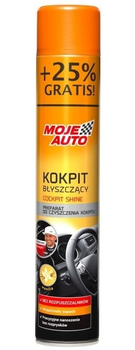 Спрей для догляду за панеллю приладів автомобіля Moje Auto ВАНІЛЬ Блиск 750 мл (5905694001089)