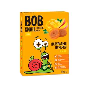 Цукерки натуральні з манго Bob Snail 60 г (19203819)