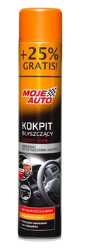 Спрей для догляду за панеллю приладів автомобіля Moje Auto BLACK Блиск 750 мл (5905694011422)