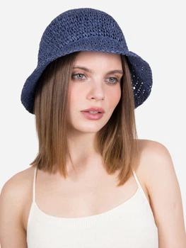 Панама женская плетеная SumWin Монмарт-Fashion LU-036-02 54-57 Синяя (ROZ6501091748)