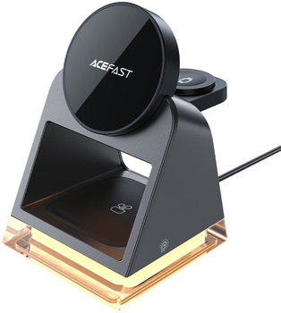 Ładowarka bezprzewodowa Acefast E17 desktop 3-in-1 wireless charging holder Black (6974316282815)