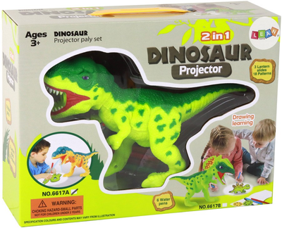 Проектор для малювання LEAN Toys Динозавр + фломастери 18 картинок (1753) (5905884458013)