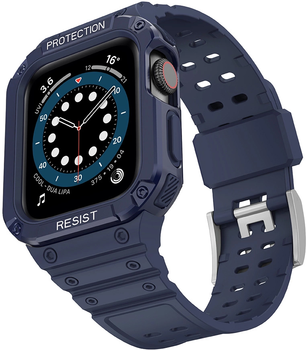 Ремінець із чохлом Hurtel Protect Strap Band для Apple Watch 38/40/41 мм Blue (9145576231630)