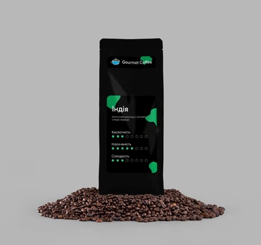 Кава Індія Plantation AA 100% арабіка в зернах свіжообсмажена з клапаном 500 г