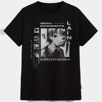 Чоловіча футболка Аніме Serial Experiments Lain PG09016 goodreclama L Чорний