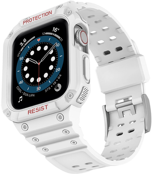 Ремінець із чохлом Hurtel Protect Strap Band для Apple Watch 42/44/45 мм White (9145576231715)