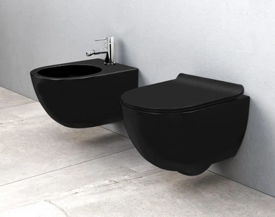 Підвісне біде REA CARLO MINI BLACK MATT