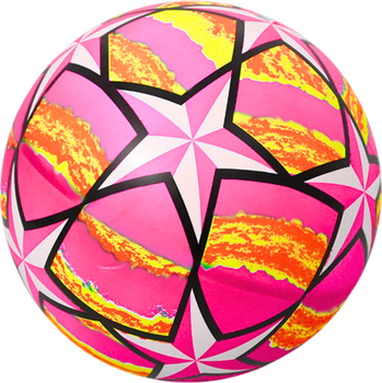 Piłka gumowa LEAN Toys Gwiazdki 24 cm 20366 Pink (5905991026556)