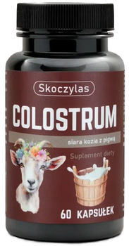 Prebiotyk Skoczylas Colostrum siara kozia z pigwą 60 kapsułek (5903631208881)