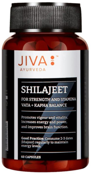 Naturalny suplement diety Jiva Ayurveda Pure Shilajit mumio 60 kapsułek (8904050615110)