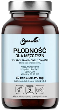 Naturalny suplement diety Panaseus płodność mężczyzna 50 kapsułek (5904194063542)