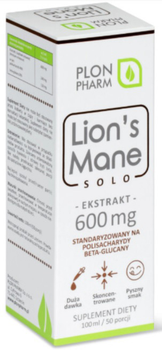 Натуральна дієтична добавка Plon Pharm Лев'ячої гриви екстракт 600 мг 100 мл (5904484154196)