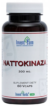 Naturalny suplement diety Invent Farm Nattokinaza 300 mg 60 kapsułek (5907751403485)