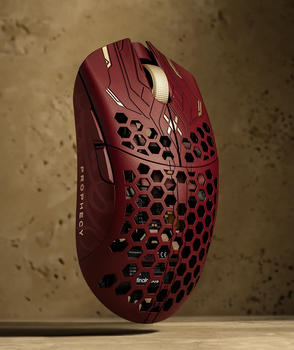Игровая премиум-мышь Finalmouse ULX Prophecy Scream Medium Red— 8000 Гц, 36 г, беспроводная, корпус из углеродного волокна