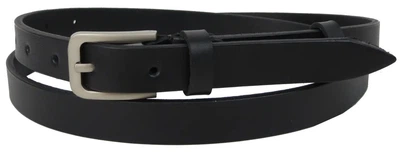Ремень женский кожаный Skipper 2 см Черный (1637-20)