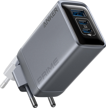 Мережевий зарядний пристрій Anker GaNPrime Charger 100W 2xUSB-C PD 1xUSB-A Foldable Silver (A2688341)