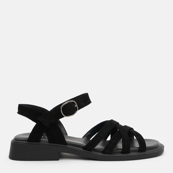 Женские сандалии замшевые PARADIZE SHOES SAN-2707 39 24.7 см Черные (ROZ6501090329)