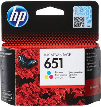 Картридж HP No.651 DJ Ink Advantage 5575/5645/OfficeJet 202 /OfficeJet 252 Tri-color (C2P11AE)
