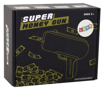 Pistolet na pieniądze LEAN Toys Pieniądze papierowe 100 sztuk Czerwony (5905884459942)
