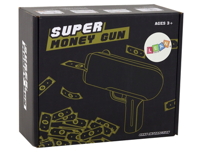 Pistolet na pieniądze LEAN Toys Pieniądze papierowe 100 sztuk Złoty 17138 (5905884459959)