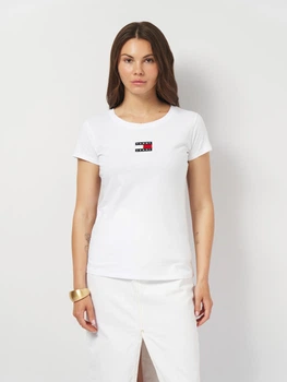 Футболка женская Tommy Hilfiger 11514 XS Белая с вышивкой (smt2000000034713)