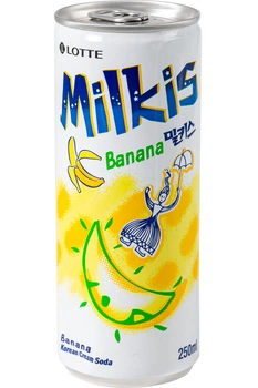 Напій сильногазований LOTTE Banana Milkis 250 мл