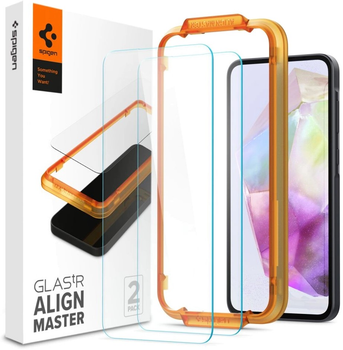 Захисне скло Spigen Glas.TR AlignMaster для Samsung Galaxy A35 5G (A356) (2 pack) Clear (AGL07772)