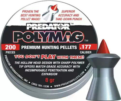 Пули JSB Predator Polymag 0,52 гр 4,5 мм