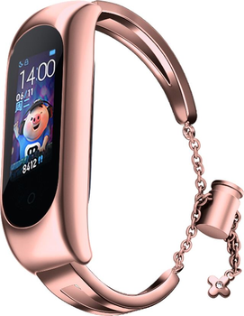 Ремінець Hurtel Metal bracelet для Xiaomi Mi Band 3/4/5/6 Pink (9145576225561)