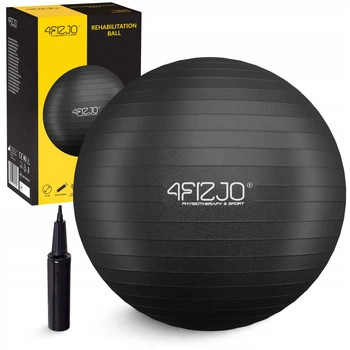 Мяч для фитнеса (фитбол) 4FIZJO 75 см Anti-Burst Black (P-5907739316370)