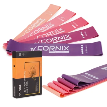 Резинки для фитнеса Cornix Mini Power Band набор 5 шт 1-20 кг XR-0046