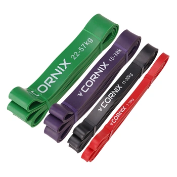 Эспандер-петля Cornix Power Band 7-57 кг (резина для фитнеса и спорта) набор 4 шт XR-0088