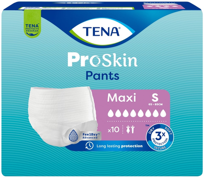 Majtki chłonne damskie Tena Pants ProSkin maxi S 10 sztuk (7322542168769)