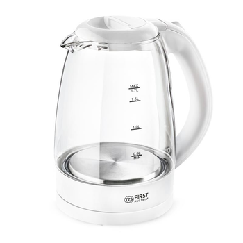 Електрочайник First FA-5404-1-WI glass 1.7 л 2200Вт White