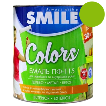 Эмаль алкидная ПФ-115 Smile салатовая 2.8 кг