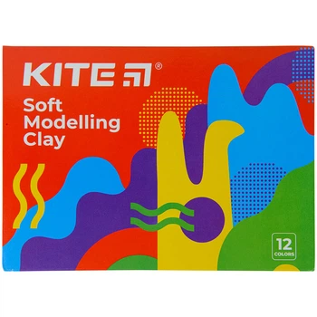 Пластилин восковой 12 цветов 240 грамм Kite Fantasy K22-1086-2, 62876