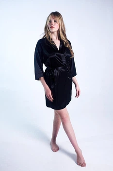 Халат женский Angelo Dolce AL-1 р. 108-112 3XL Черный