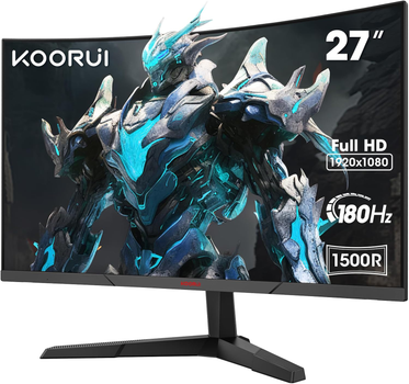 Монитор 27" KOORUI 27E6CA Full HD VA 180 Гц Б/В