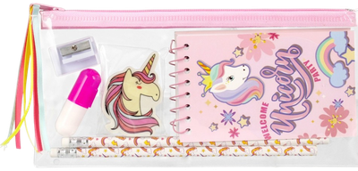 Шкільний набір Starpak Unicorn Notes на спіралі + 2 олівки + гумка + міні маркер + точилка + пенал (5904335870855)