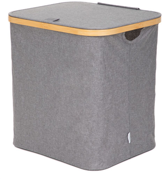 Кошик для білизни Homla Nellie з кришкою 40. 5 x 32 x 42 см Сірий (5904183884592)