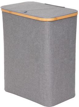 Кошик для білизни Homla Nellie з кришкою 45 x 30 x 55 см Сірий (5904183884592)