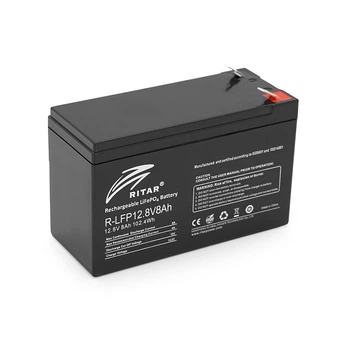 Аккумуляторная батарея Ritar LiFePO4 12,8V 8Ah BMS4A@4S (150 x 65 x 95 (100) ) 1.0kg Q10