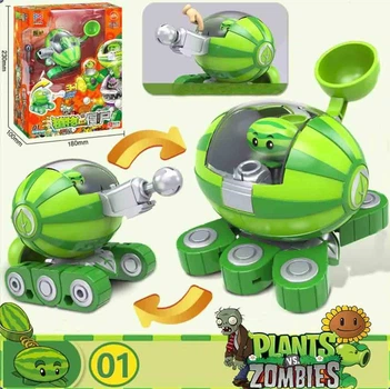 Игровой набор Plants vs Zombies Босс Арбуз Боевая Машина Робот - Трансформер Растения против зомби